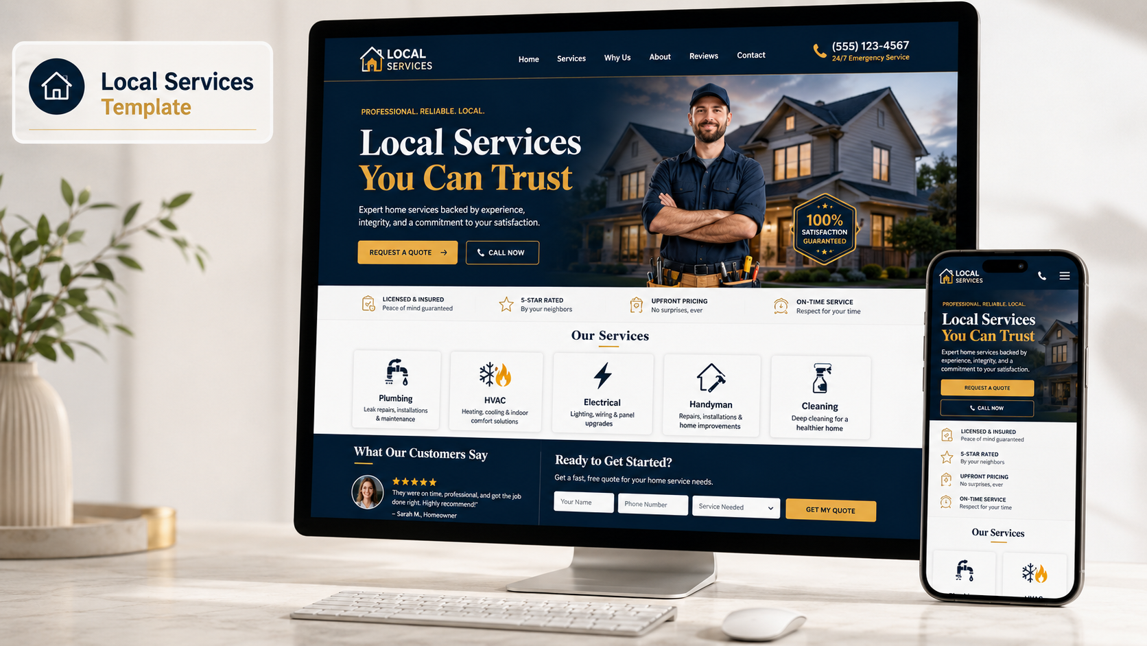 Local Services template preview
