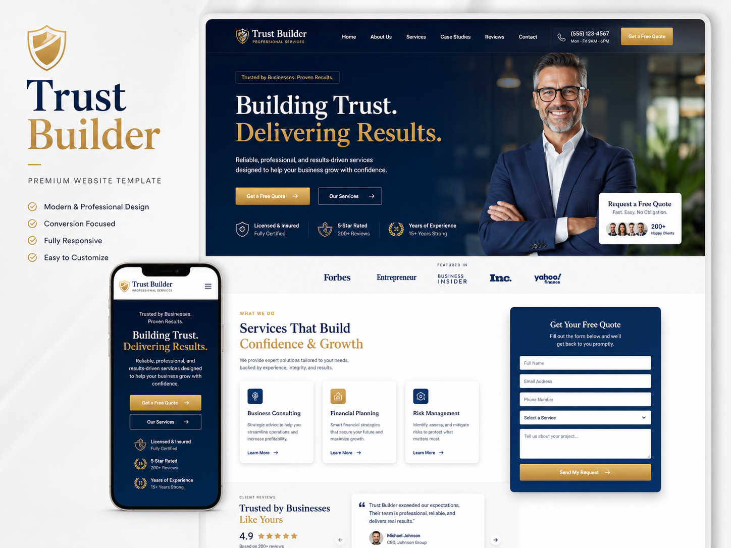 Trust Builder template preview