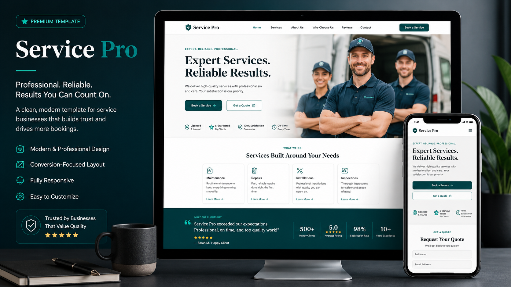 Service Pro template preview