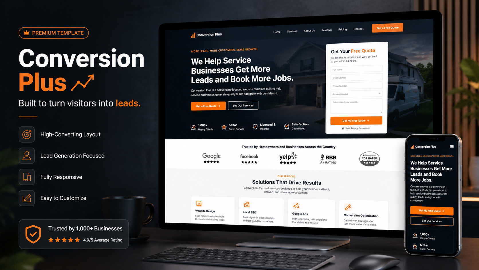Conversion Plus template preview